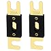 Price comparison product image Heschen ANL Fuse ANL-200 200 Amp for Car Vehicles Audio System Sheet Gold Tone & Black 2 Pack