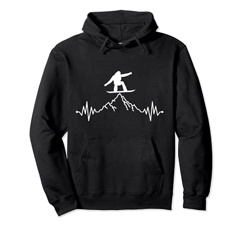 Awesome Snowboarder Heartbeat Snowboarding Heart Beat Sudadera con Capucha