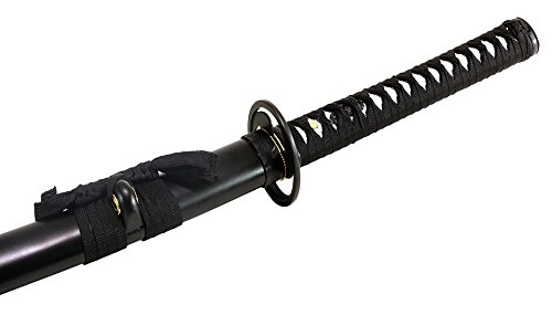 Classic Handmade Sharp Japanese Katana Samurai Sword With Scabbard And Single Sword Wood Stand (Tatsumaki Tsuba) #TOP2