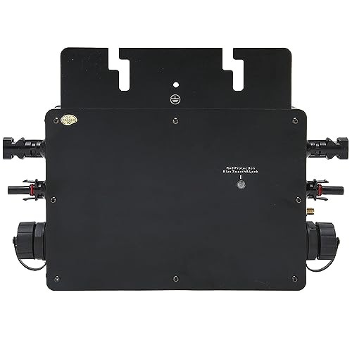 Solar Inverter, MPPT Aluminum Alloy APP Micro Solar Inverter Phone Monitoring Auto Power Off for Fault Load Priority 2x500W for PV Grid Connected (US Plug 120V)