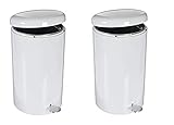 Witt 2270WH Stainless Steel Step On Can Biohazard Waste Container with Galvanized Liner, 7gal Capacity, 11