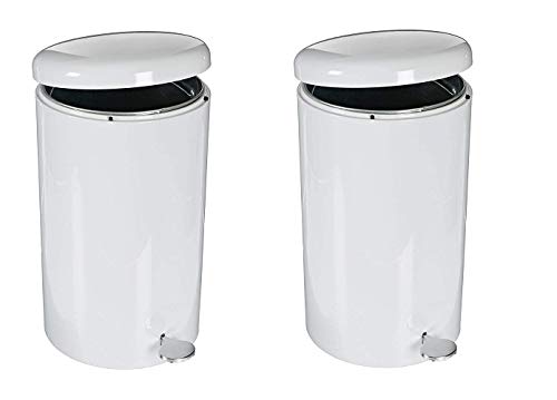 Witt 2270WH Stainless Steel Step On Can Biohazard Waste Container with Galvanized Liner, 7gal Capacity, 11