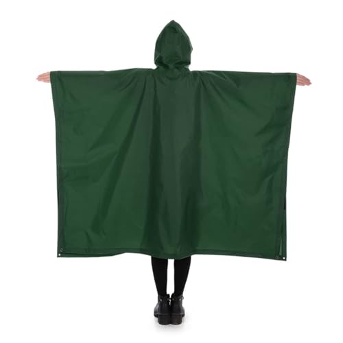 TOMSHOO Regenponcho Regenjacke Unisex, 3 in 1 Mehrzweck Regenmantel Camping Zelt und Decke mit Aufbewahrungstasche, Längere Krempe Regencape Wasserdicht für Camping, Wandern und mehr