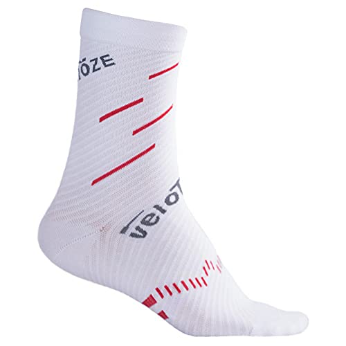 veloToze Cycling Sock - Active Compression with Coolmax; Wicks away sweat while bike riding - For Men and Women