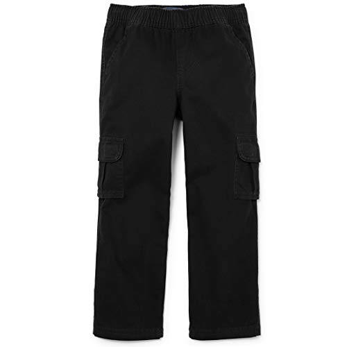 The Children's Place Big Boys' Pull-On Cargo Pant, Black, 12