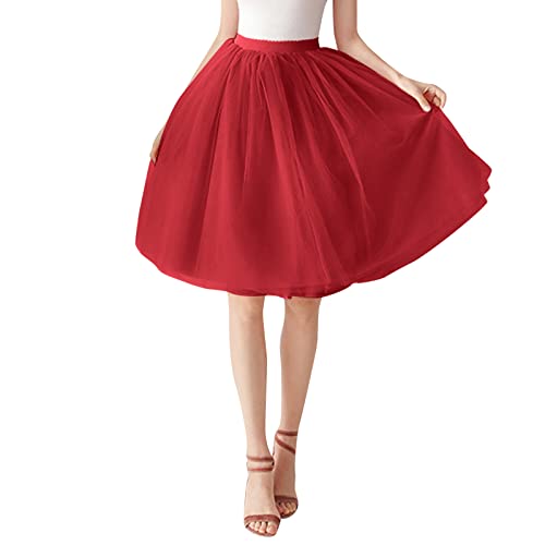 Damen Großes Kostüm Tüllrock Tutu Unterrock Kurz Ballkleid Ballett Tanzkleid Abendkleid Anlass Tumblr Mädchen (B-RD2, One Size) Damen Großes Kostüm Tüllrock Tutu Unterrock Kurz Ballkleid Ballett Tanzkleid Abendkleid Anlass Tumblr Mädchen (B-RD2, One Size)
