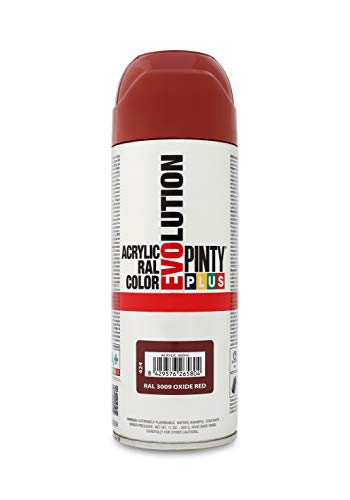 PINTYPLUS EVOLUTION Pintura Spray Acrílica Brillo 520cc Oxide Red Ral 3009, Único, Estándar