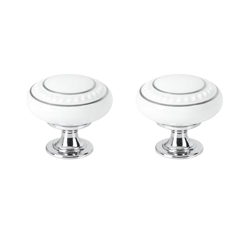 Toilet Button Pusher for Long Nails, Toilet Button Helper, Toilet Seat Lid Lifter Accessories, Round Top Push Button Aid, Nail Protection Flush Assistant (2 Pack/White)