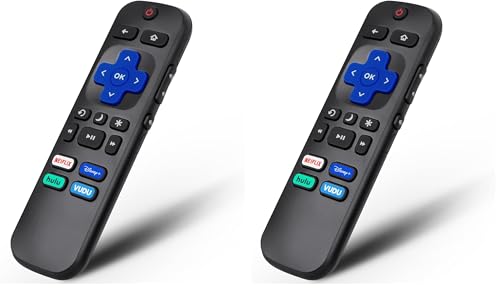 Remote Control for Hisense-TCL-Onn-Sharp-Philips-Westinghouse-Insignia-Element Roku TV Remote Replacement (Pack of 2)