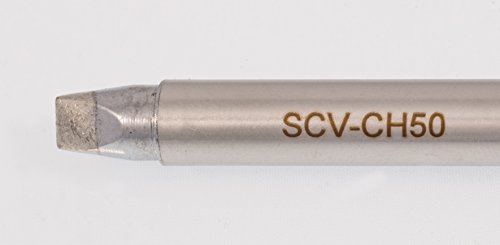 Image of Metcal SCV-CH50 SxV Series Hand Soldering Tip for High Thermal Demand Applications, 460 Degree C Maximum Tip Temperature, Chisel, 5.0mm Tip Size, 10mm Tip Length