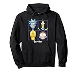 Rick and Morty 3D Four Block Charcaters Pullover Hoodie