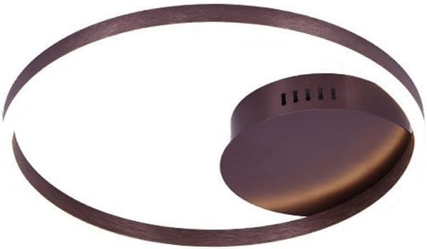 Plafonnier marron LED 50cm dimmable design nordique mince pour chambre