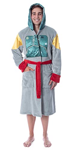 INTIMO Star Wars Adult Boba Fett Bounty Hunter Fleece Robe Bathrobe For Men Women