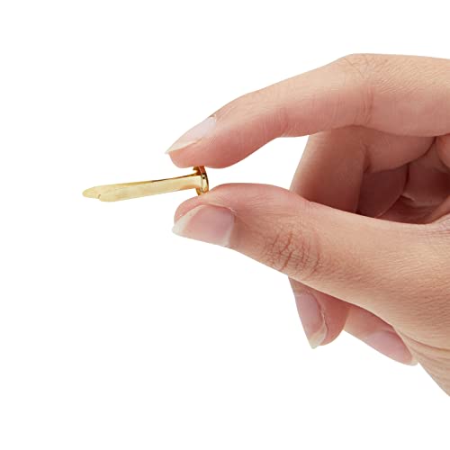 image for Juvale 500 Pieces Mini Metal Brads for Crafts, Split Pin Brass Paper F
