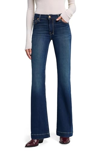 7 For All Mankind Women's Dark Wash Mid Rise Dojo Jeans