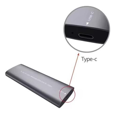SK Laptop Aluminum NVMe M.2 SSD Enclosure – USB 3.1 Type-C Adapter, High-Speed External PCIe Hard Drive Case for SSD Storage & Cooling 2 31+v0FSiD9L