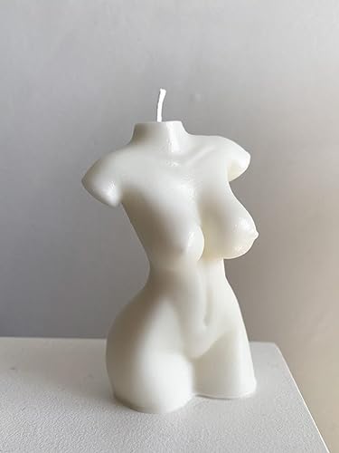 SKP Décor Women's Body Candle White - Pillar Candle Female Torso Candle Women Body - Decoration for Wedding Anniversary Valentine's Day Christmas set of 2