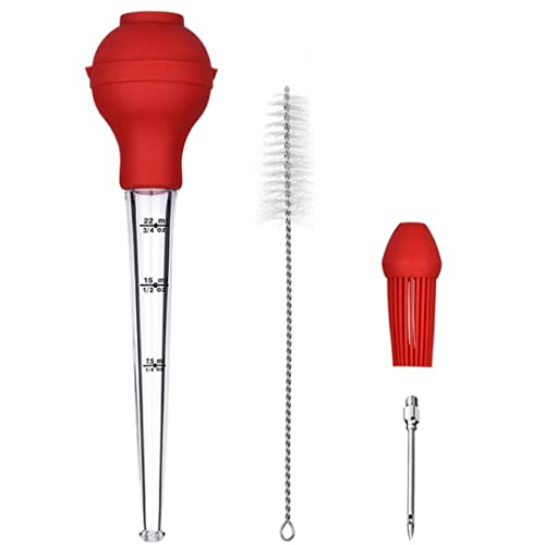 Turkey Baster Meat Syringe Including Cleaning Brush for Turkey Beef Steak BBQ Home Indoor Use