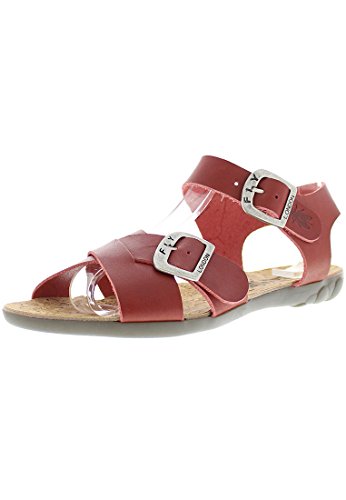 Fly London Flix, Sandali con Zeppa Donna, Rosso