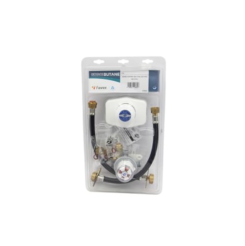 Favex - Kit raccordement gaz - Kit Butane bi-bouteille - Lyre 35cm (5 ans) + vanne - 2.6kg/h - 28mbar