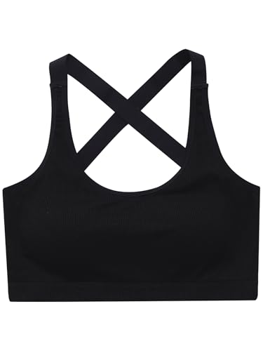 Kids Girls Puberty Teens Sport Bras Dance Crop Tank Tops Workout Yoga Fitness Gym Cami Tops3
