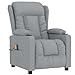 Produktbild vidaXL Massagesessel mit Heizung Massage Elektrisch Fernsehsessel Relaxsessel Liegesessel Polstersessel Ruhesessel Sessel Hellgrau Stoff