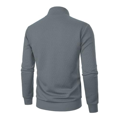 Men's Winter Jacket Lined Sherpa Jackets Warm Trucker Coat Zip Pocket Stand Collar Zipper Solid Workwear Outwear3