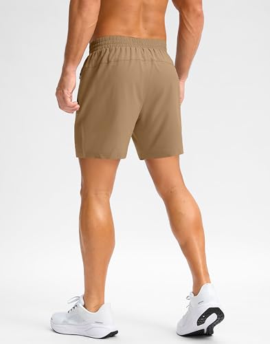 Image of Pudolla Men's Running Gym Shorts with Zipper Pockets 5 inch /7 inch / Lightweight Quick Dry Running Workout Athletic Short