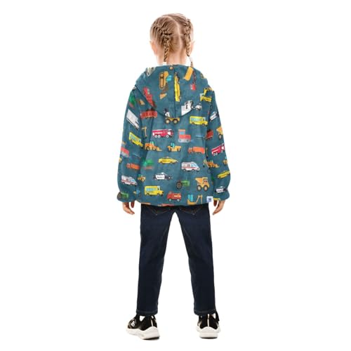 Image of Boys Fleece Jacket Hooded Autumn Winter Long Sleeve Thick Warm Outerwear;3-10 Years Kids Cute Fuzzy Jacket