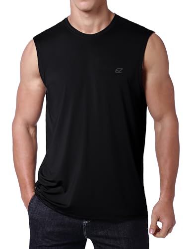 Image of EZRUN Men's Workout Sleeveless Shirts Quick Dry Muscle Swim Shirt Gym Fitness Running Beach Tank Tops
