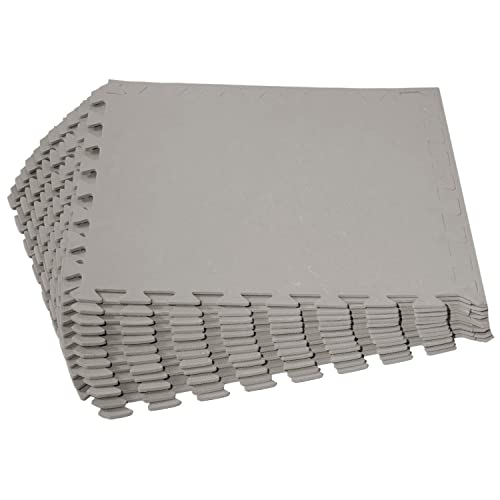 Bodenmatte Grau 50x50x0,5 cm 72 teilig - 17,3 m² - mit Rand - Eva -...