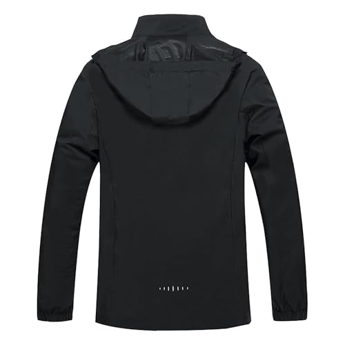 Men's Waterproof Windbreaker with Removable Hood Lightweight Rain Coats for Casual Hiking Cycling2
