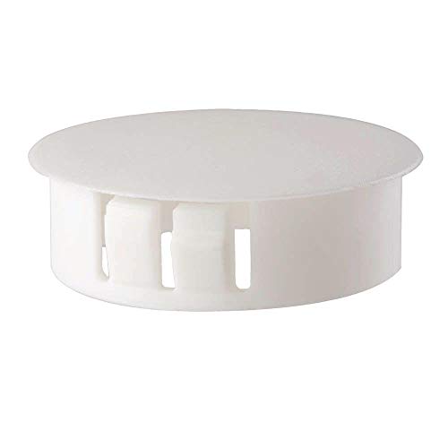 1/2 in. White Nylon Locking Hole Plug (2-Piece)
