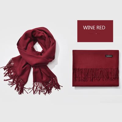 INOGIH Large Cashmere-Feel Scarf and Wraps for Women, Winter Fall Warm Soft Pashmina Wraps for Evening Dresses, Weddings2