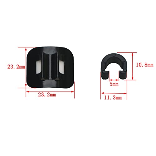 10Pcs Bike Cable C-Clip,Morechioce C-Buckle Clasps Housing Hose Guide Stick-On Brake Cable Derailleur Shifter Cable Guides For Bike Bicycle Mtb,Black #TOP4