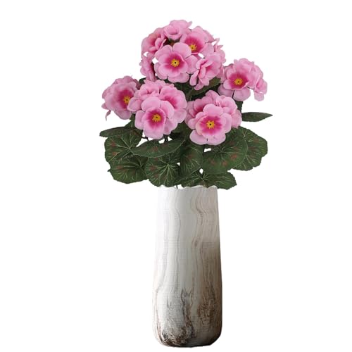 Decoración de flores artificiales, plantas de geranio resistentes a los rayos UV, centros de mesa multiusos para dormitorios, comedores, bodas, fiestas, salas de estar