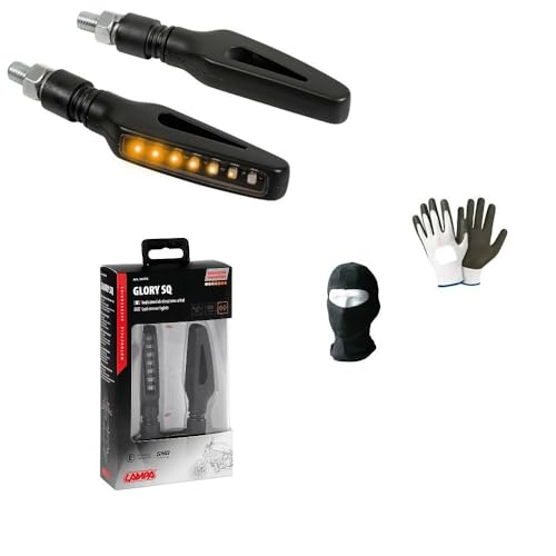 DESCRIZIONE E CARATTERISTICHE PRODOTTO: Glory SQ, indicatori di direzione a led sequenziale - 12V LED LAMPA - Lente bianca - luce arancio - 12V led - omologazione E - Cavi con connettori rapidi - Sporgenza con snodo gommato antirottura - Alta resistenza alle vibrazioni - Universale per moto - Dimensioni: 86cm x 36cm - colore nero Guarda il link per la funzionalità del prodotto: https://youtu.be/Dvc59KR-1bw