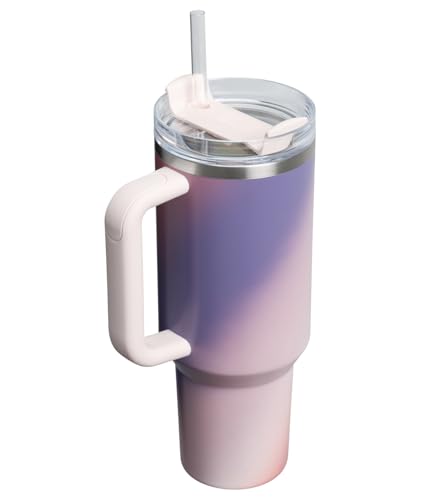 Image of STANLEY Quencher H2.0 Tumbler with Handle and Straw 40 oz | Flowstate 3-Position Lid | Cup Holder Compatible for Travel | Insulated Stainless Steel Cup | BPA-Free | Dawn Spiral