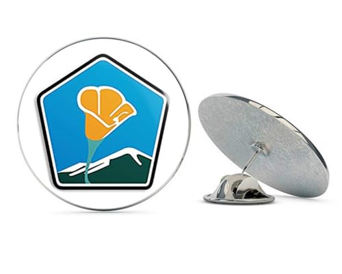 California Scenic Road (Poppy Logo Route Highway) Metal 0.75" Lapel Hat Pin Tie Tack Pinback2