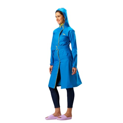 Image of ZEEL Ladies High Neck Raincoat | Waterproof Long Raincoat with Belt, Zeel Diva ZKL01 Parent