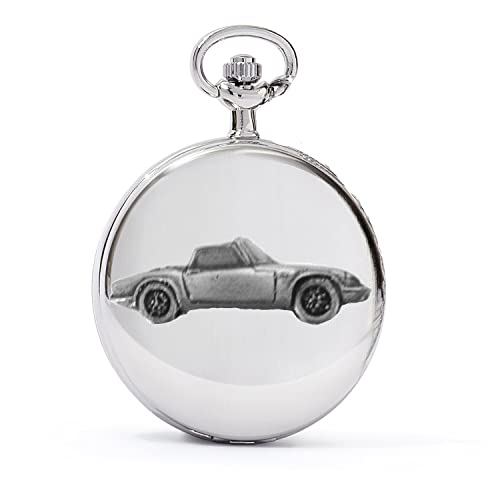 Montre gousset motif voiture Elan Sprint pour costume de mariage homme