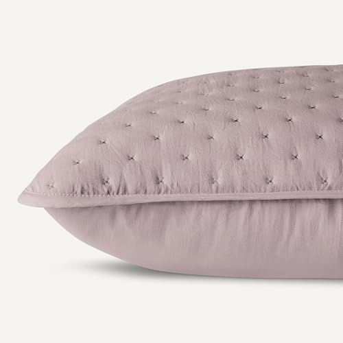 Image of Amazon Basics Brushed Microfiber Quilt Set, Extra Soft with Natural Texture, 3-Piece, Queen /Full, Purple
