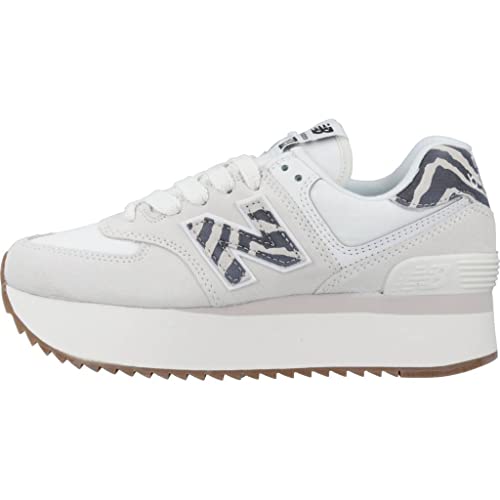 Image of New Balance Women's wl574 zdd platf Beige shoes., white, 6 AU