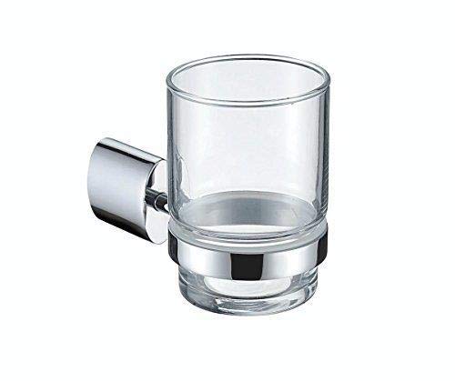 BristanOval Brass Tumbler and Holder - Chrome Plated