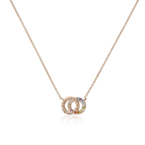 Image of RADLEY Rocks Ladies 18ct Rose Gold Plated Rainbow stone Necklace RYJ2138