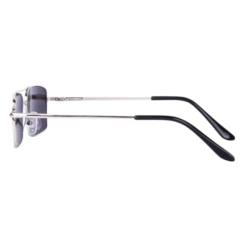 Image of Karan Aujla Classic Retro Frame Vintage Narrow Rectangular Pimp Metal Sunglasses Goggles For Men & Women (silver, black, Gold)