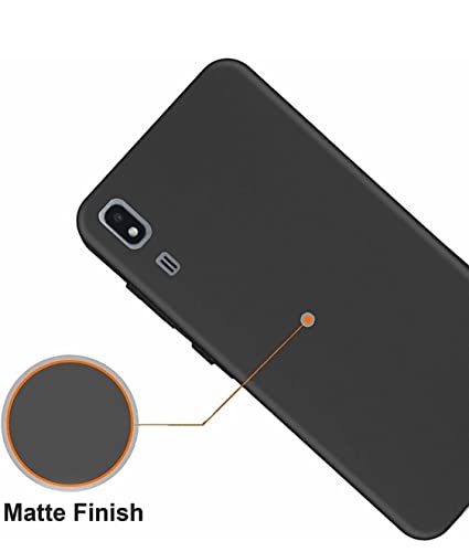 Image of Mobile Back Cover Case for Samsung Galaxy A2 Core (SM-A260F /DS,SM-A260G /DS) (Silicone Case|CameraProtection|Black SC1510)