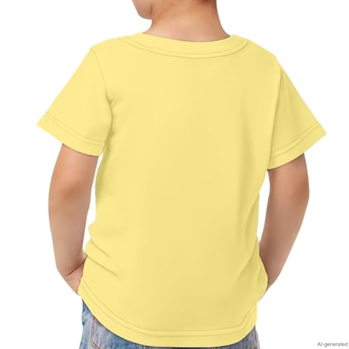 Image of WELLFLYHOM Kids Tshirts Girls Boys Short Sleeve Crewneck Tees Shirts Casual Sport Pullover Tops Size 3-16 Years