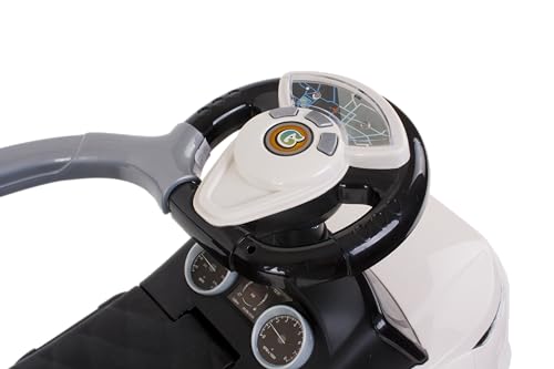 4in1 Kinderauto Rutschauto ab 2 Jahre und Schiebeauto mit Hupe und Musik, Rutschauto mit Stauraum unter dem Sitz, Spielzeugauto ab 2 Jahren (Weiß) – Bild 6