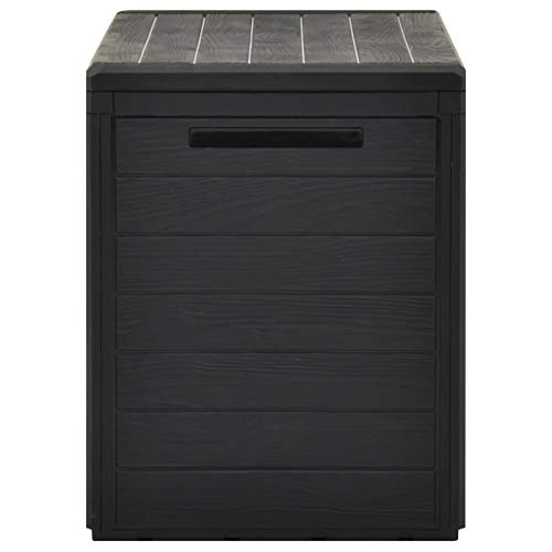 Festnight Auflagenbox Wasserdicht Sitzbank mit Stauraum Aufbewahrungsbox Auflagenbox Kissenbox Gartenbox Anthrazit 78x44x55 cm – Bild 5